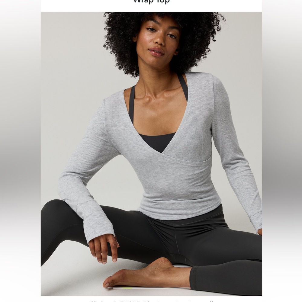 OFFLINE By Aerie Thumbs Up Ribbed Wrap Top